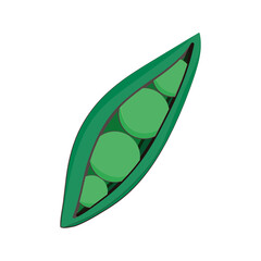 peas vegetable fresh nutrition healthy food isolated icon design