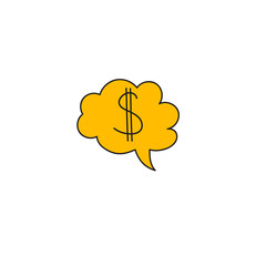 Dollar sign in bubble