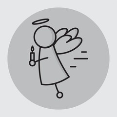 little angel holding candle