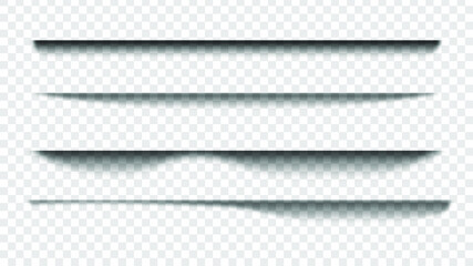 Set Collection Vector Transparent Overlay Black Soft Shadows Template Design Elements