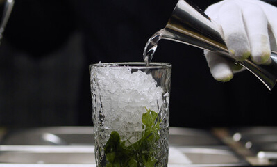 Making a Mojito Classic Cocktail