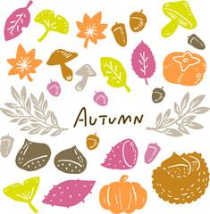 Autumn illustration material