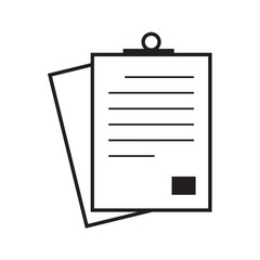 document on clipboard