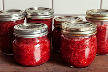 jars of strawberry jam