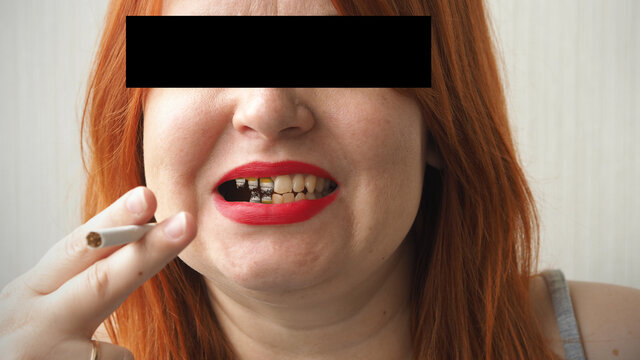 Portrait of a native woman with a cigarette having mental health problems. This photo is not retouched .3d illustration