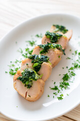 Chicken breasts stuffed with spinach and cheese