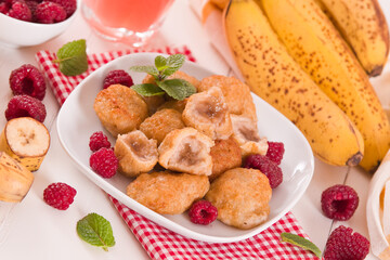 Banana fritters.
