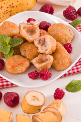 Banana fritters.
