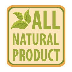 natural product label
