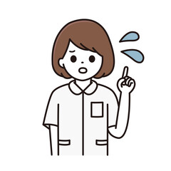 指差しをする看護師