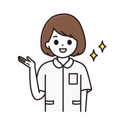 案内をする看護師