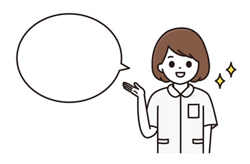 案内をする看護師