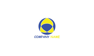 Fototapeta na wymiar corporate logo design, abstract logo design, custom logo design, Corporate branding, yellow and blue, brand identity