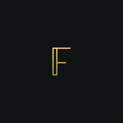 Creative modern elegant trendy unique artistic F FF initial based letter icon logo