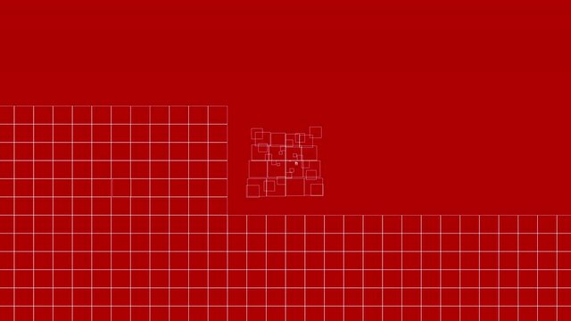 4k abstract Square matrix generation process;tech web background.