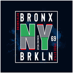new york brooklyn typography tee for t shirt, vector illustration