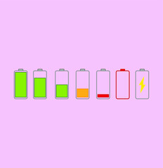 mobile phone battery icon. illustration for web and mobile design.