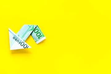 Arrow of euro chart - currency trading concept