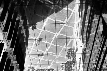 Modern architecture. Artistic look in black and white.