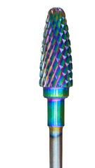 Cutter. Engraver. Engraving tool. Tool for the manufacture of dentures. Dental equipment. Isolated on white.