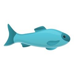 Aquatic fish icon. Cartoon of aquatic fish vector icon for web design isolated on white background