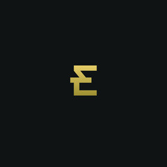 Creative modern elegant trendy unique artistic E EE initial based letter icon logo.