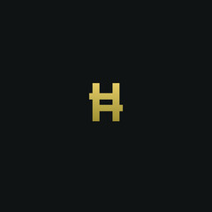 Creative modern elegant trendy unique artistic H HH initial based letter icon logo.