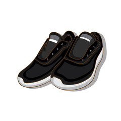 Illustration pair of black shoes