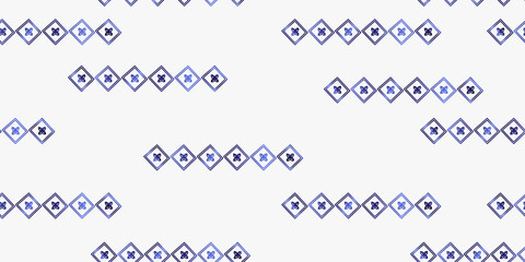 trendy stripes pattern Vector blue line hand drawn seamless