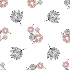  Floral seamless background for textiles, fabrics, covers, wallpapers, print, gift wrapping or any purpose