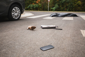 High heels, purse and a phone