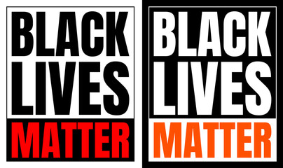 Two kinds of black lives matter sign.