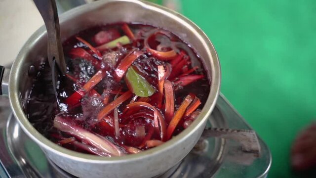 wedang uwuh traditional Javanese drink, made from spices and herbs