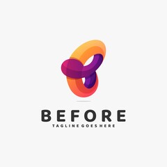 Obraz premium Vector Logo Illustration Before Gradient Colorful Style.