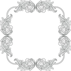 Classical baroque vector of vintage element for design. Decorative design element filigree calligraphy vector. You can use for wedding decoration of greeting card and laser cutting.