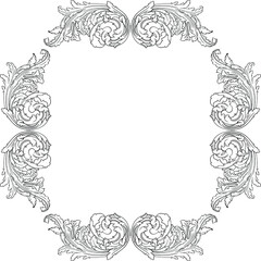 Classical baroque vector of vintage element for design. Decorative design element filigree calligraphy vector. You can use for wedding decoration of greeting card and laser cutting.
