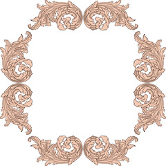 Classical baroque vector of vintage element for design. Decorative design element filigree calligraphy vector. You can use for wedding decoration of greeting card and laser cutting.