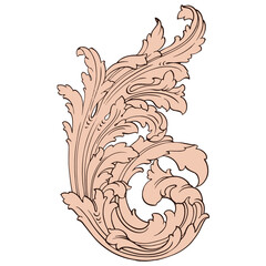 Classical baroque vector of vintage element for design. Decorative design element filigree calligraphy vector. You can use for wedding decoration of greeting card and laser cutting.
