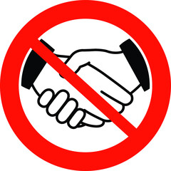 No handshake. No contact. Stop coronavirus. Stop covid-19 transmission.