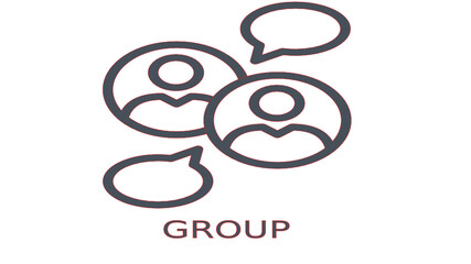 male and female symbols group chat icon