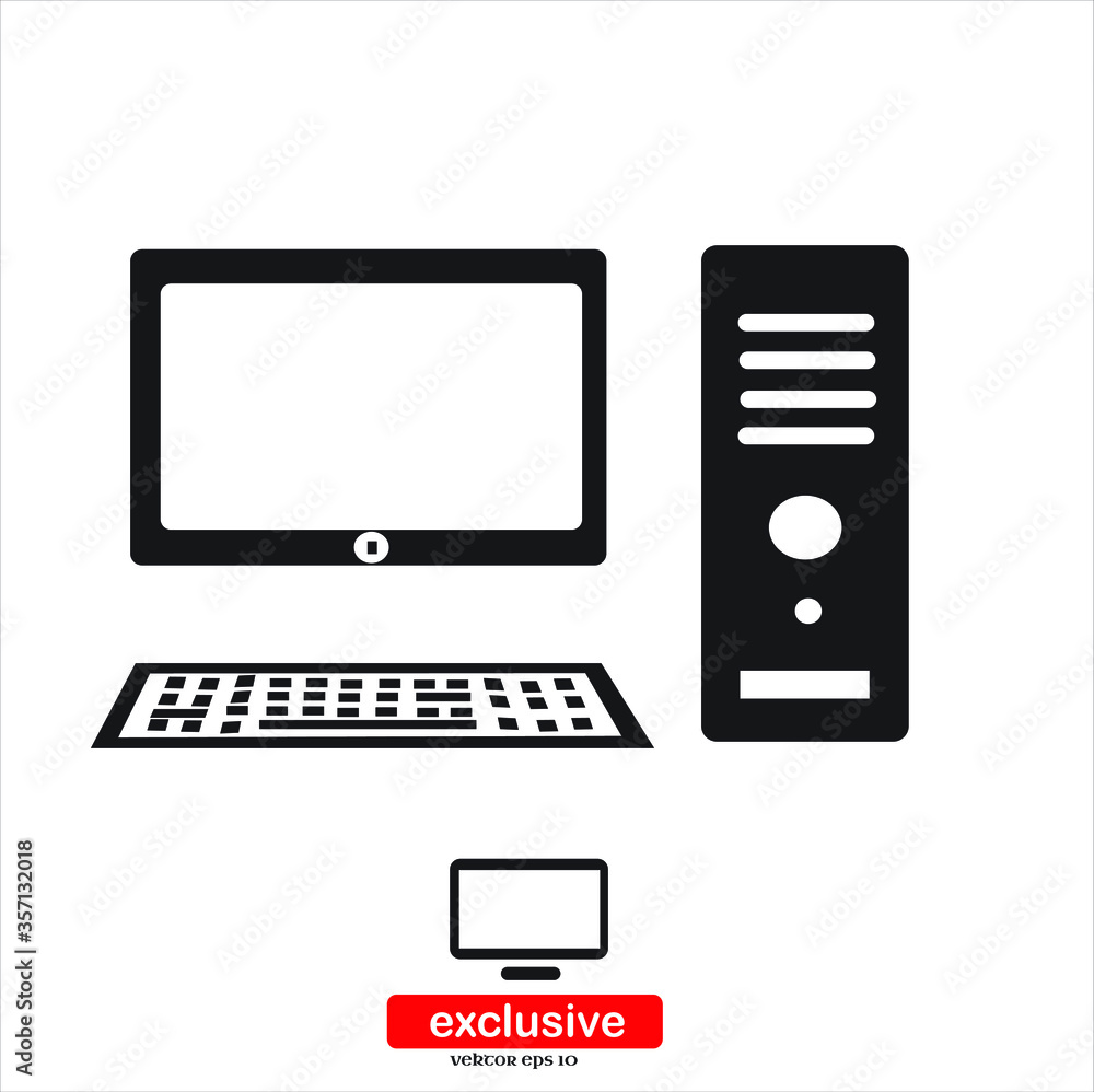 Aufkleber computer icon. icon.flat design style vector illustration for graphic and web design.