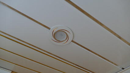 built-in lamp with one light bulb on the ceiling