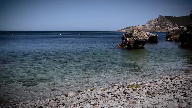 A beatiful view of Beach from a moving boat i belyounech village