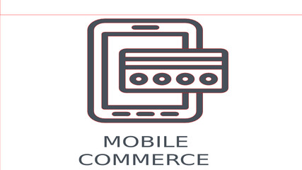 Fototapeta premium mobile commerce icon
