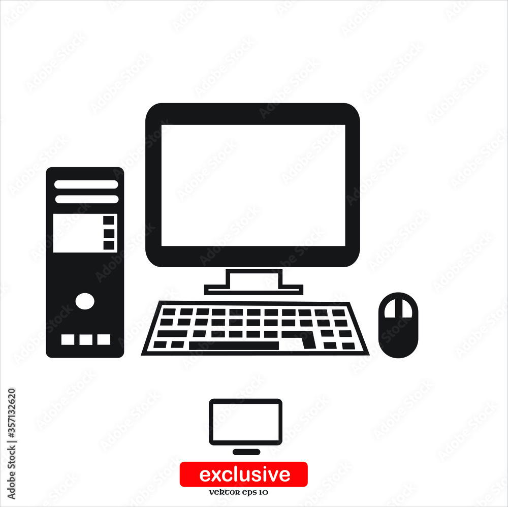 Aufkleber computer icon. icon.flat design style vector illustration for graphic and web design.