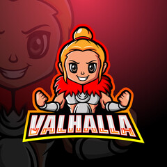 Valhalla mascot esport logo design