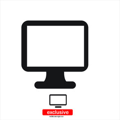 computer  icon. icon.Flat design style vector illustration for graphic and web design.	
