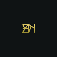 Creative modern elegant trendy unique artistic ZN NZ N Z initial based letter icon logo.