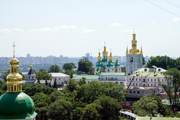 Buildings of perchersk lavra and city skyline, Kyiv, Ukraine