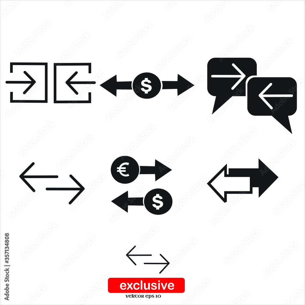 Poster swap icons in flat style. icon.flat design style vector illustration for graphic and web design.